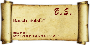 Basch Sebő névjegykártya